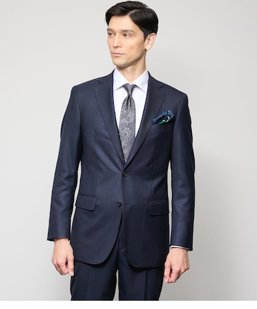 TAILOR CLOTH シルク混 チェック スーツ