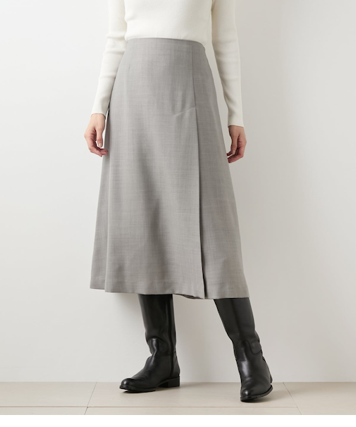【ウォッシャブル】TWビエラ ワンタックAラインスカート
