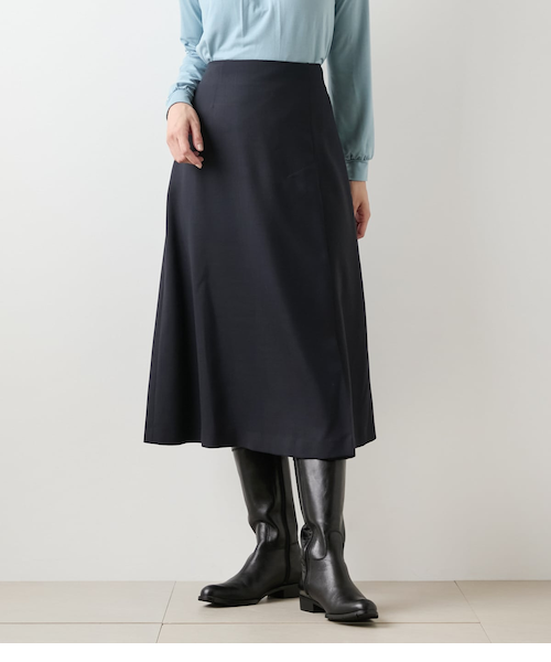 ウォッシャブル】TWビエラ ワンタックAラインスカート｜ニューヨーカー