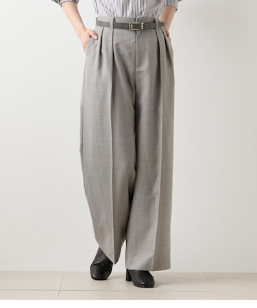 【ウォッシャブル】TWビエラ ワイドパンツ