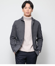 ムリネ マイクロヘリンボーン アダプトカラーアウター