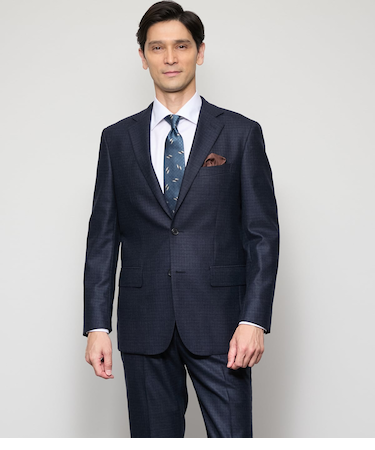 【ストレッチ】PREMIUM ミルドチェック ジャケット(セットアップ対応)