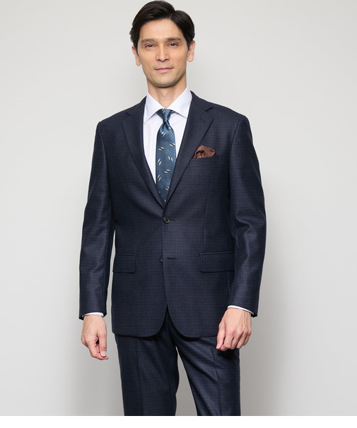 【ストレッチ】PREMIUM ミルドチェック ジャケット(セットアップ対応)