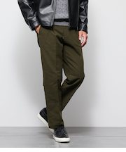 【ウォッシャブル・ストレッチ】モールスキン プレミアムスエード ワンタックパンツ