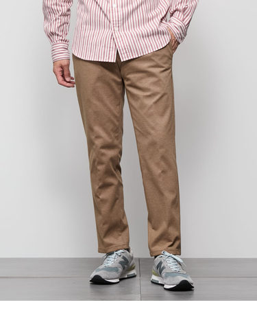 【ストレッチ・ウォッシャブル】ツイル調ポンチ シャーリングパンツ