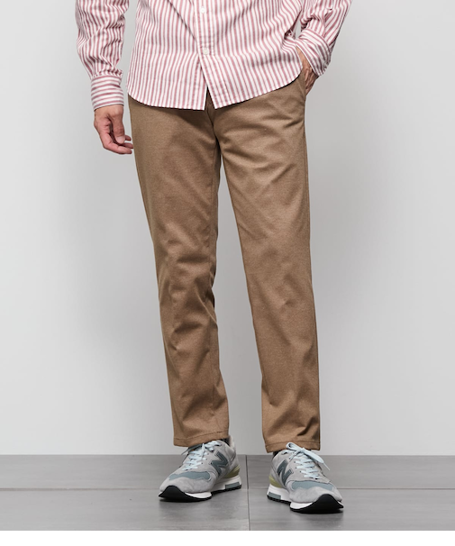 【ストレッチ・ウォッシャブル】ツイル調ポンチ シャーリングパンツ