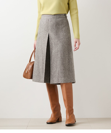 ブロークンヘリンボーンツィード キュロットパンツ