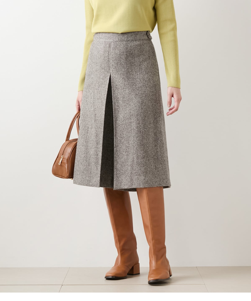 ブロークンヘリンボーンツィード キュロットパンツ