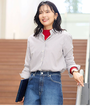 ロンドンストライプ レギュラーカラー長袖シャツ