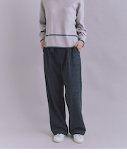 【ウォッシャブル】Nep Tweed ベルトベイカーパンツ