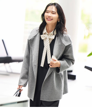 ウールナイロンリバー スタンドショートコート