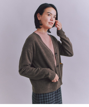 Colorful Melange 配色ポケットニットカーディガン