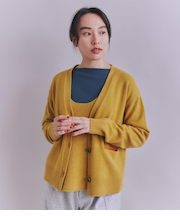 Colorful Melange 配色ポケットニットカーディガン