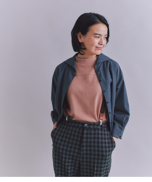 High Density Twill セーラーピンタックブラウス