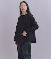 Coated Cotton Poly Twill ヘンリーハーフコート