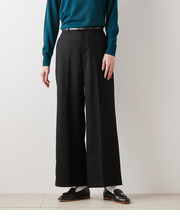 ウールフラノ センタープレスワイドパンツ