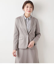 【L】【ウォッシャブル】モクロディクリア ノッチドラペル1釦ジャケット