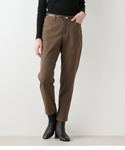 【L】【ウォッシャブル】裏起毛 あったかテーパードパンツ