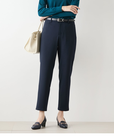 【L】【ウォッシャブル】裏起毛 あったかテーパードパンツ