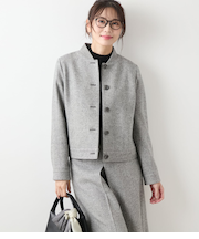 ブロークンヘリンボーンツィード ブルゾン