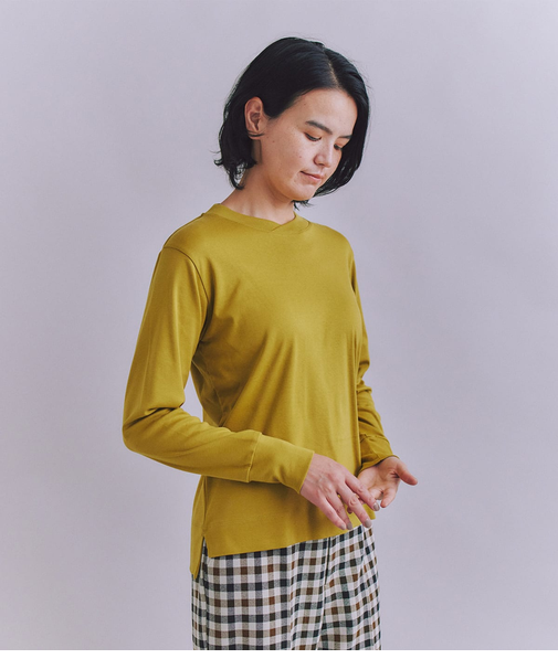 ［LOTUS］Urtla High Gauge Rib クロスネックプルオーバー