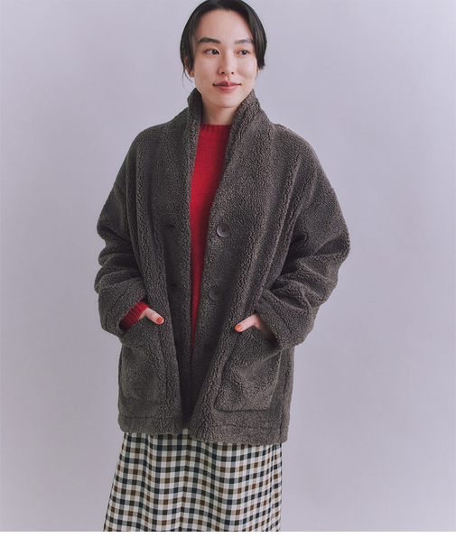 Eco Fur ショールカラーコート