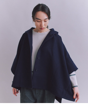 High Count Melton フードポンチョコート