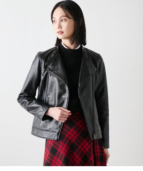 ニューヨーカー（NEWYORKER）/ゴートレザー ダブルブレストライダースジャケット ゴートレザー ダブルブレストライダースジャケット｜ニューヨーカーの