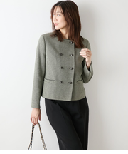 カラーインブロック ダブルブレストジャケット