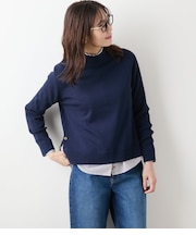 【L】【手洗い可能】ウォッシャブルウール ボトルネックプルオーバー