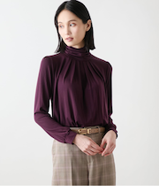 ラグウォーム ギャザータートルネックカットソー