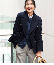 【L】ラムウールモッサ ピーコート