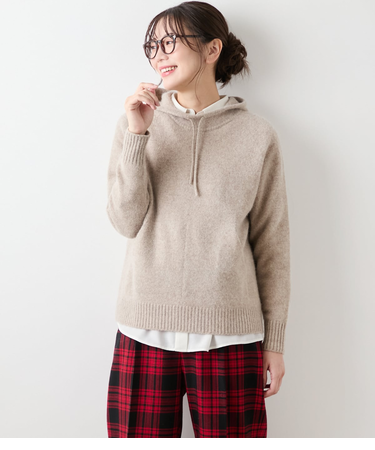 【L】ウールアンゴラ ホールガーメントパーカ