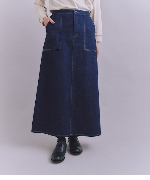 Organic Cotton Denim ベイカースカート