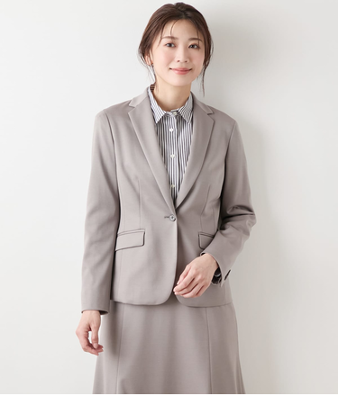 【ウォッシャブル】モクロディクリア ノッチドラペル1釦ジャケット