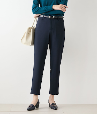 【ウォッシャブル】裏起毛 あったかテーパードパンツ