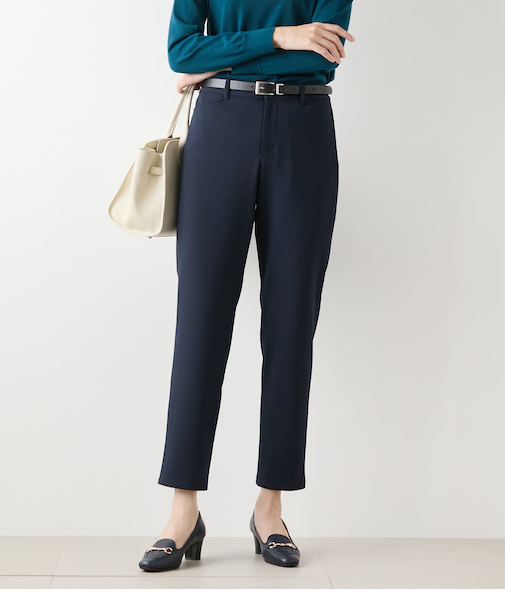 【ウォッシャブル】裏起毛 あったかテーパードパンツ