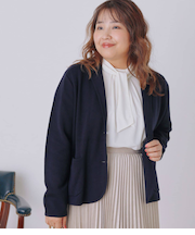 【L】【手洗い可能】和紙混接結編み ニットジャケット