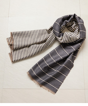 チェックボーダーストール