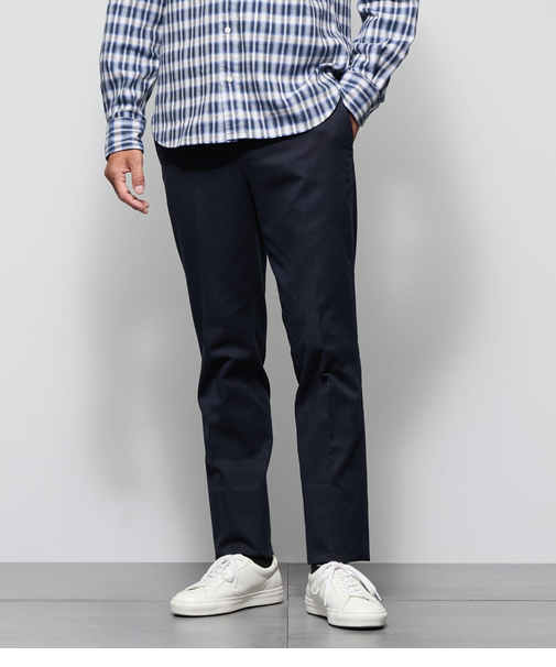 【ウォッシャブル】ムリネダイアゴナル ウエストアジャストパンツ