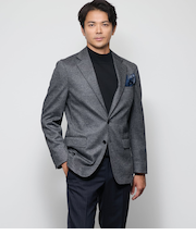 【ストレッチ】MOVING COMFORT ヘリンボーンジャージー ジャケット