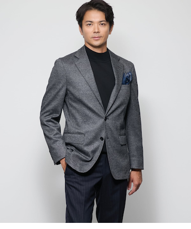 【ストレッチ】MOVING COMFORT ヘリンボーンジャージー ジャケット