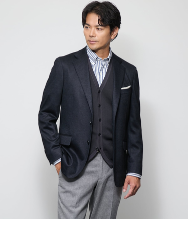 【ストレッチ】MOVING COMFORT ヘリンボーンジャージー ジャケット