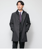 WOOLIAN PLAIN レイヤードスタンドカラーコート