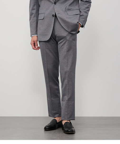 【ウォッシャブル・防シワ・撥水】MOVING COMFORT 千鳥 ハイストレッチ ジャージー ウエストアジャストパンツ(セットアップ対応)