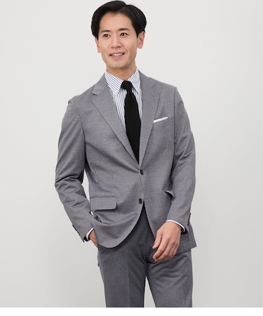 【ウォッシャブル・防シワ・撥水】MOVING COMFORT 千鳥 ハイストレッチ ジャージー ジャケット(セットアップ対応)