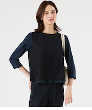 TR天竺レース ７分袖プルオーバー