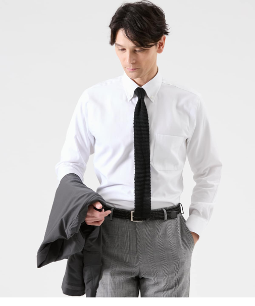 NY CARE FREE オックス 長袖ボタンダウンシャツ