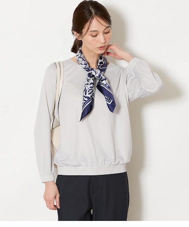 ポリエステルスムース シャーリングTブラウス