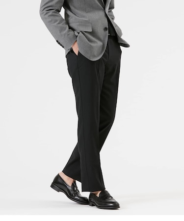 【ウォッシャブル・防シワ・ストレッチ】トロピカル ブラックスラックス